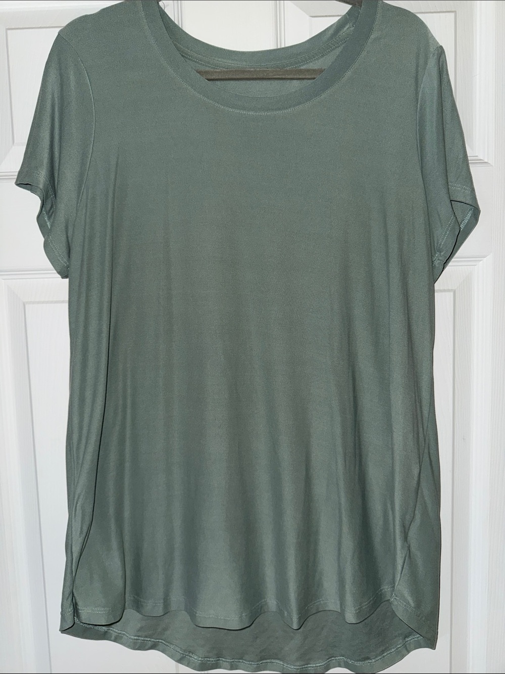 Women's Sage Short Sleeve Crewneck Top. “Sweet Tea”